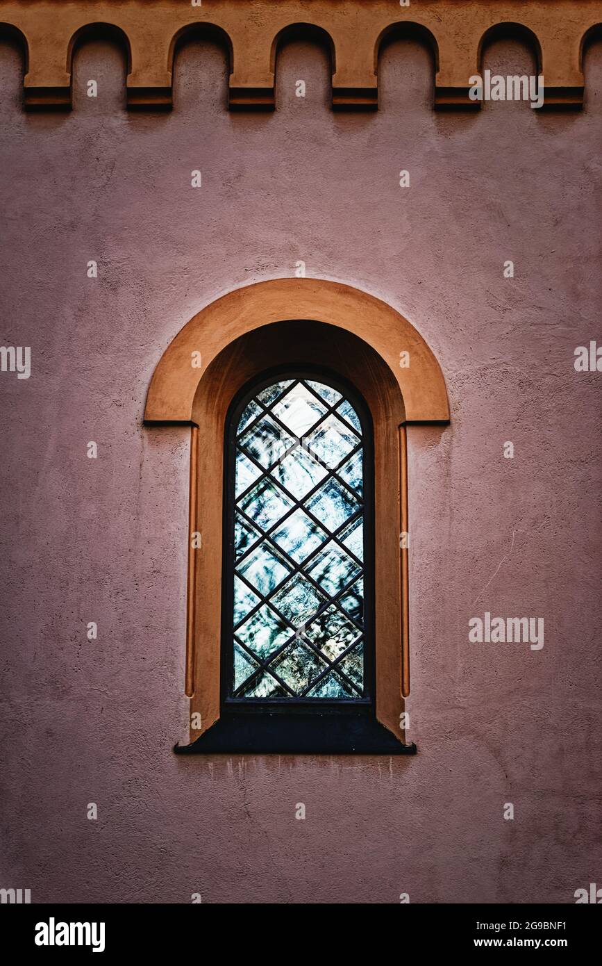 Dekoratives Bleilichtfenster Stockfoto