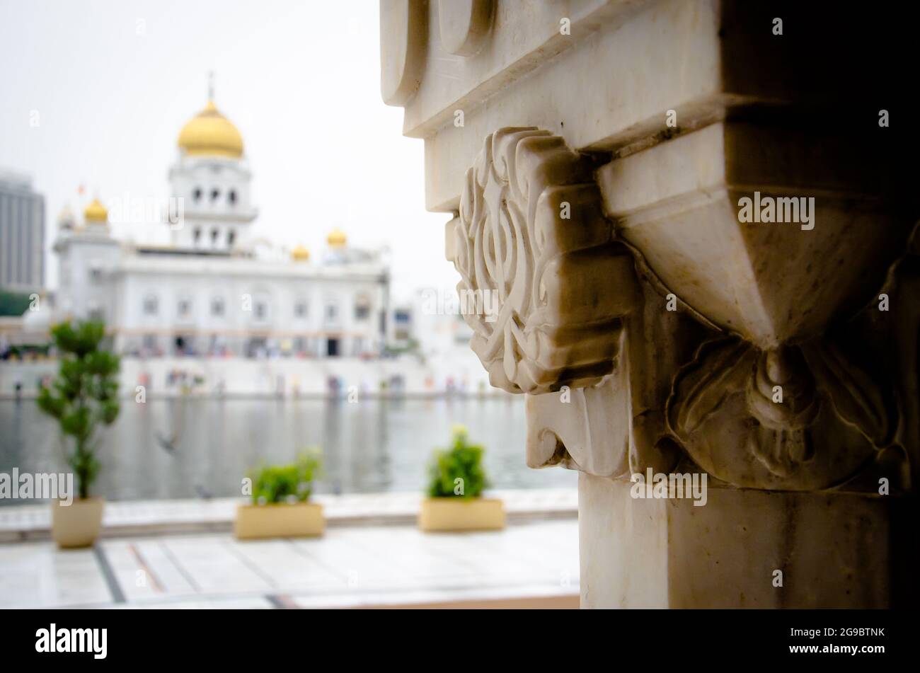 Religiöser Ort für Sikhs Bangla Sahib Gurudwara Stockfoto