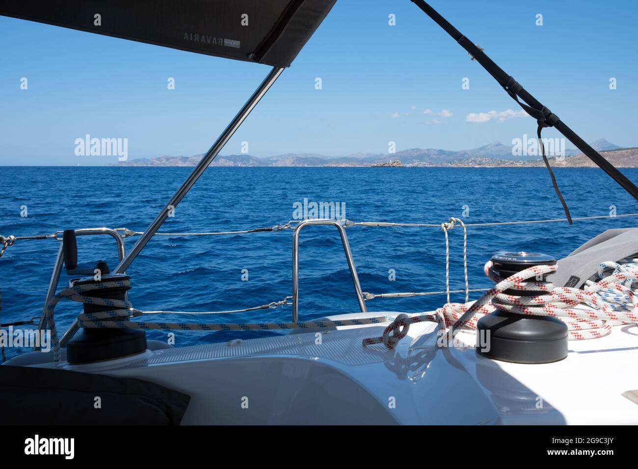 Segeln auf Mallorca, Mallorca, Balearen Stockfoto