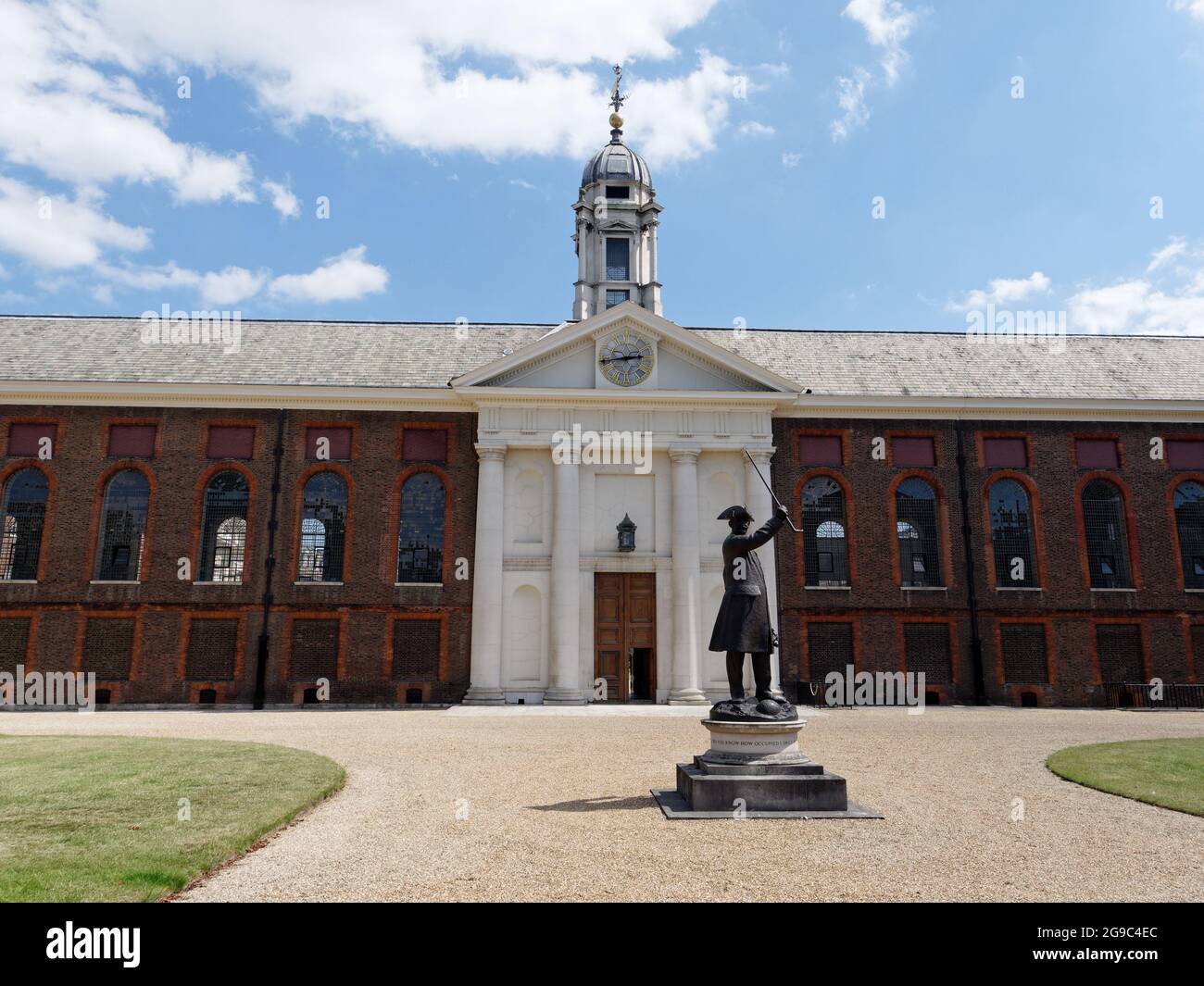 London, Greater London, England, Juni 12 2021: Royal Hospital Chelsea, ein Renten- und Pflegeheim für ehemalige britische Soldaten. Royal Hospital Road Stockfoto