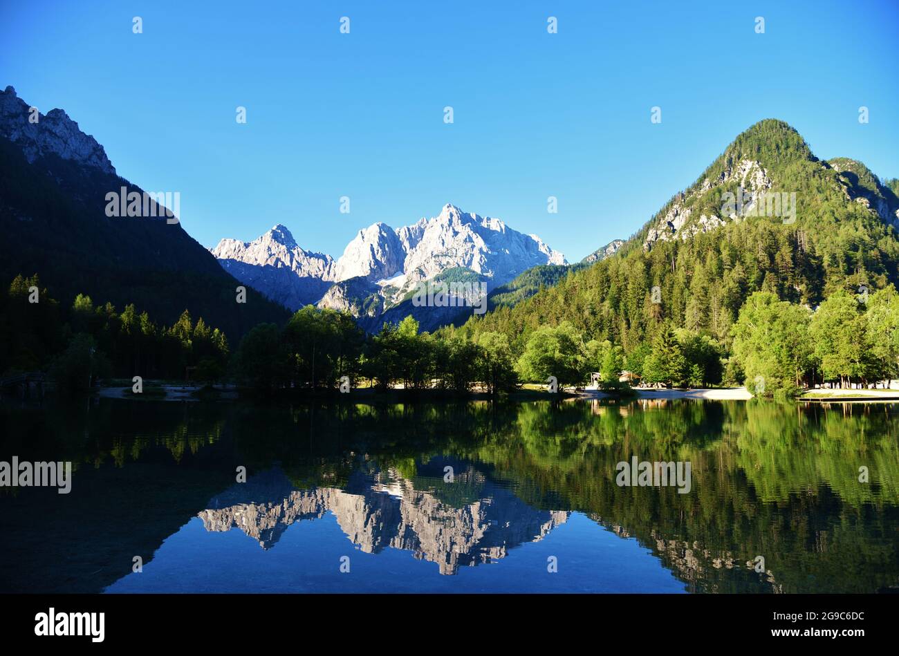 Bergsee in Kranjska Gora. Stockfoto