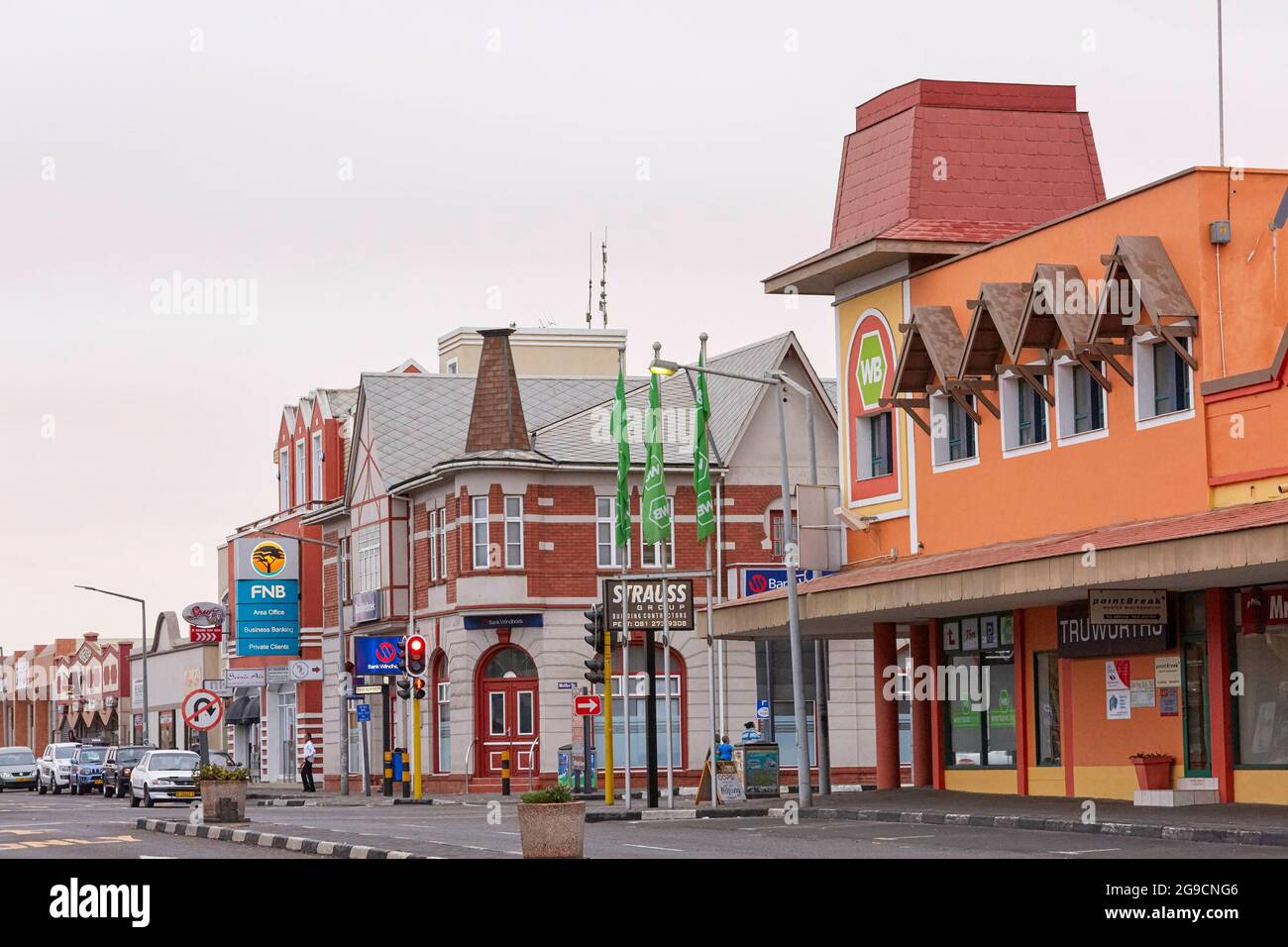 Sam Nujoma Avenue in Swakopmund Namibia Afrika Stockfoto