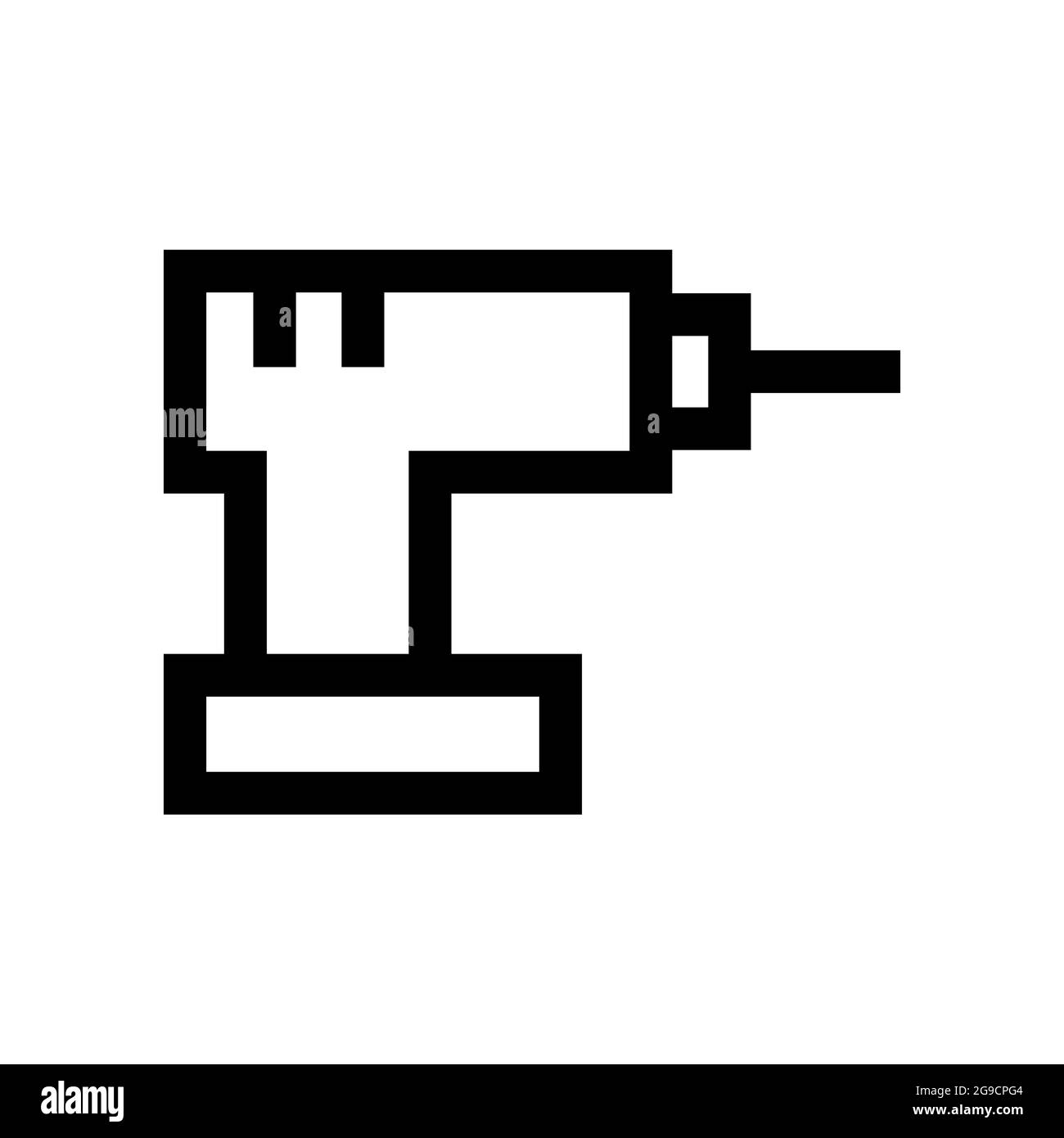 Umrisssymbol. Bohrer Emblem Vektor Clipart Alamy