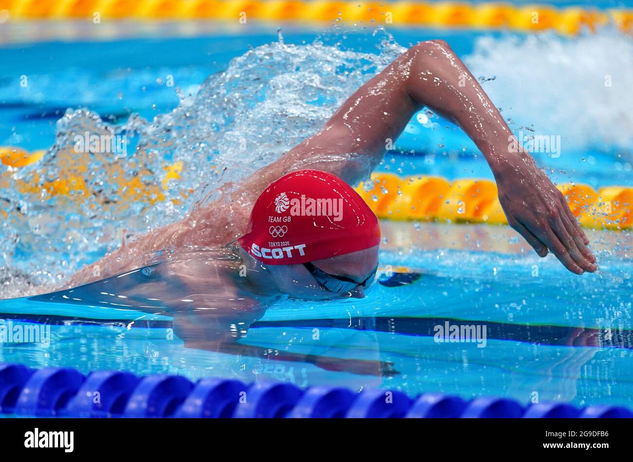 Während der (VERANSTALTUNG) im Tokyo Aquatics Center am dritten Tag der Olympischen Spiele 2020 in Tokio in Japan. Bilddatum: Montag, 26. Juli 2021. Stockfoto