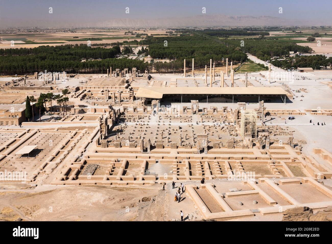 Persepolis, Panoramablick, antike zeremonielle Hauptstadt des Achaemenidenreiches, Vorort von Shiraz, Fars Province, Iran, Persien, Westasien, Asien Stockfoto