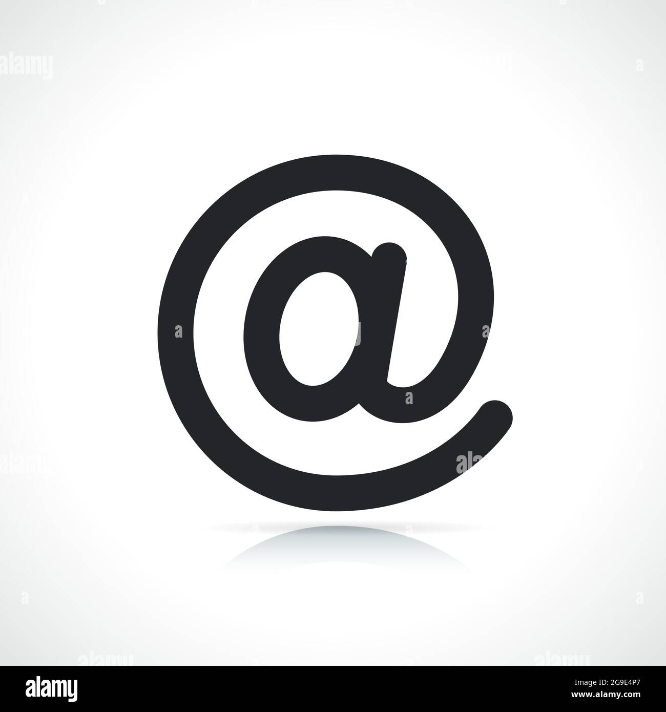 Symbol für E-Mail oder AT-Zeichen isoliertes Symbol Stock Vektor