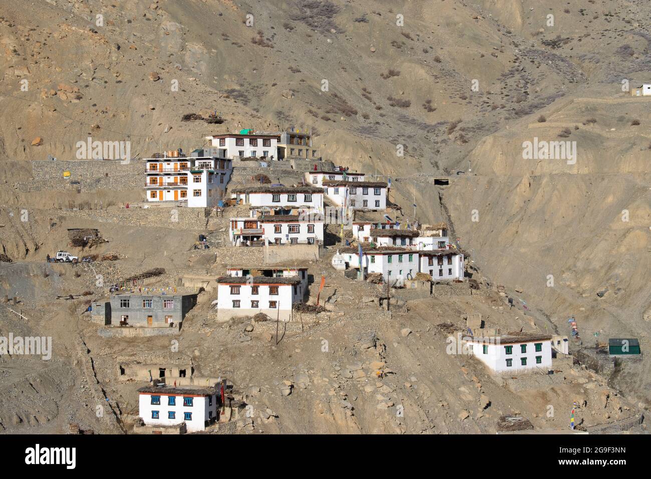 Dhankar Village, Spiti, Himachal Pradesh, Indien Stockfoto