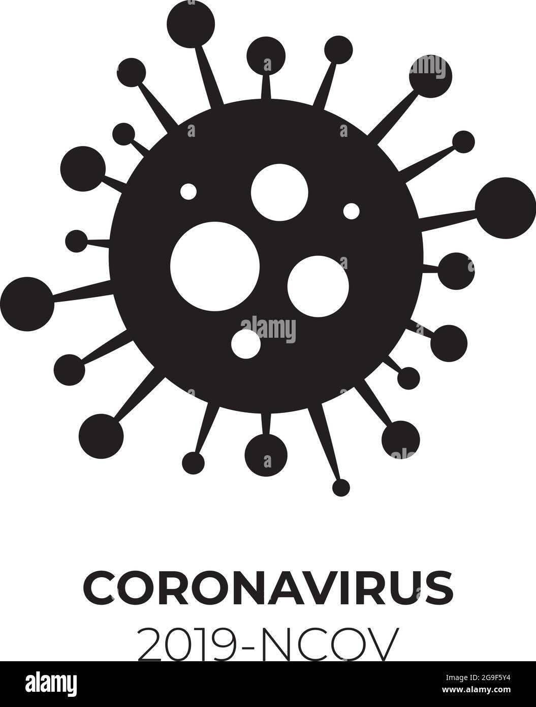 Coronavirus covid-19 Molekularmodell Virus Stock Vektor