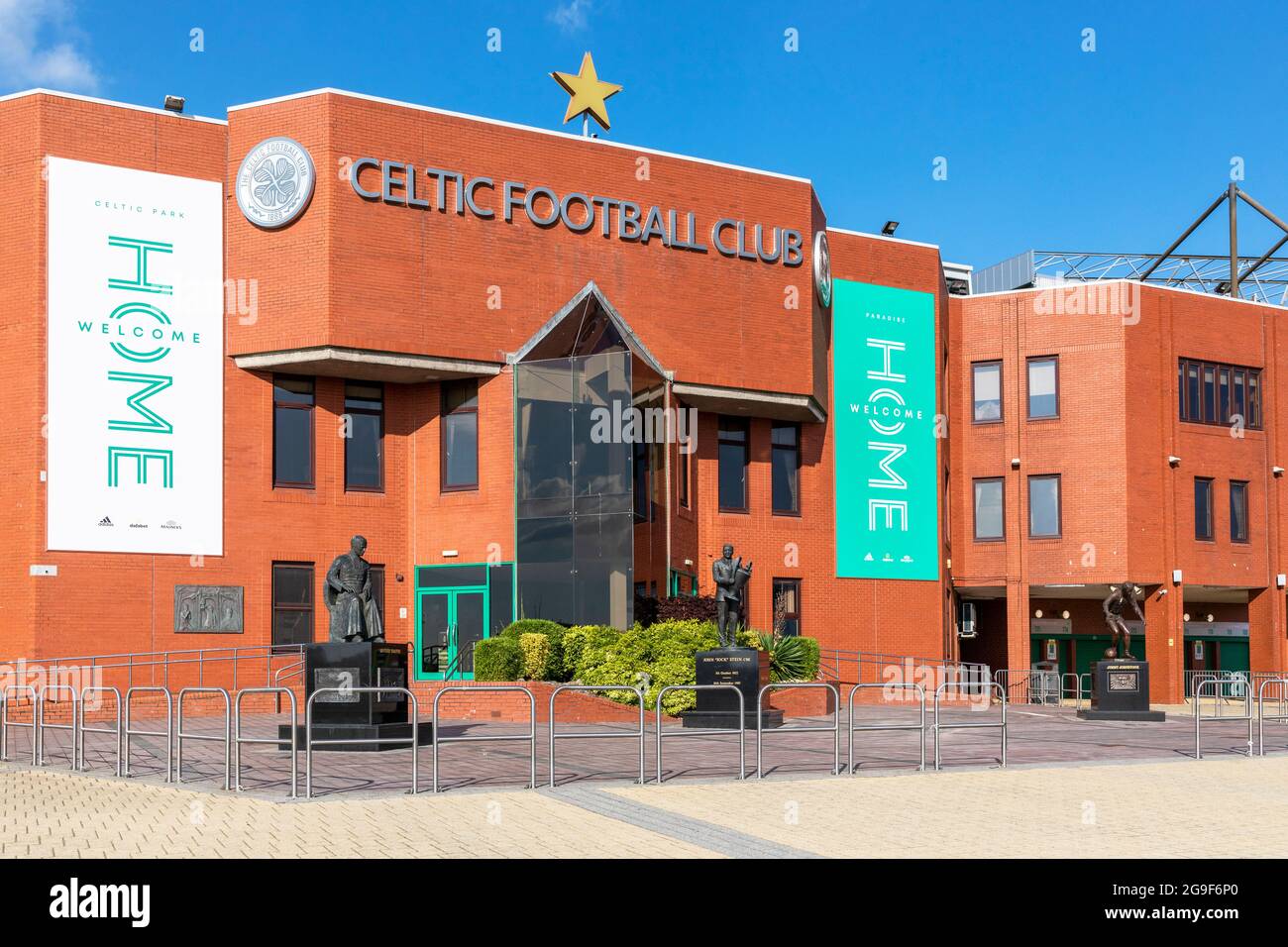 Celtic Football Club , Haupteingang, Parkhead, London Road, Glasgow, Schottland Stockfoto