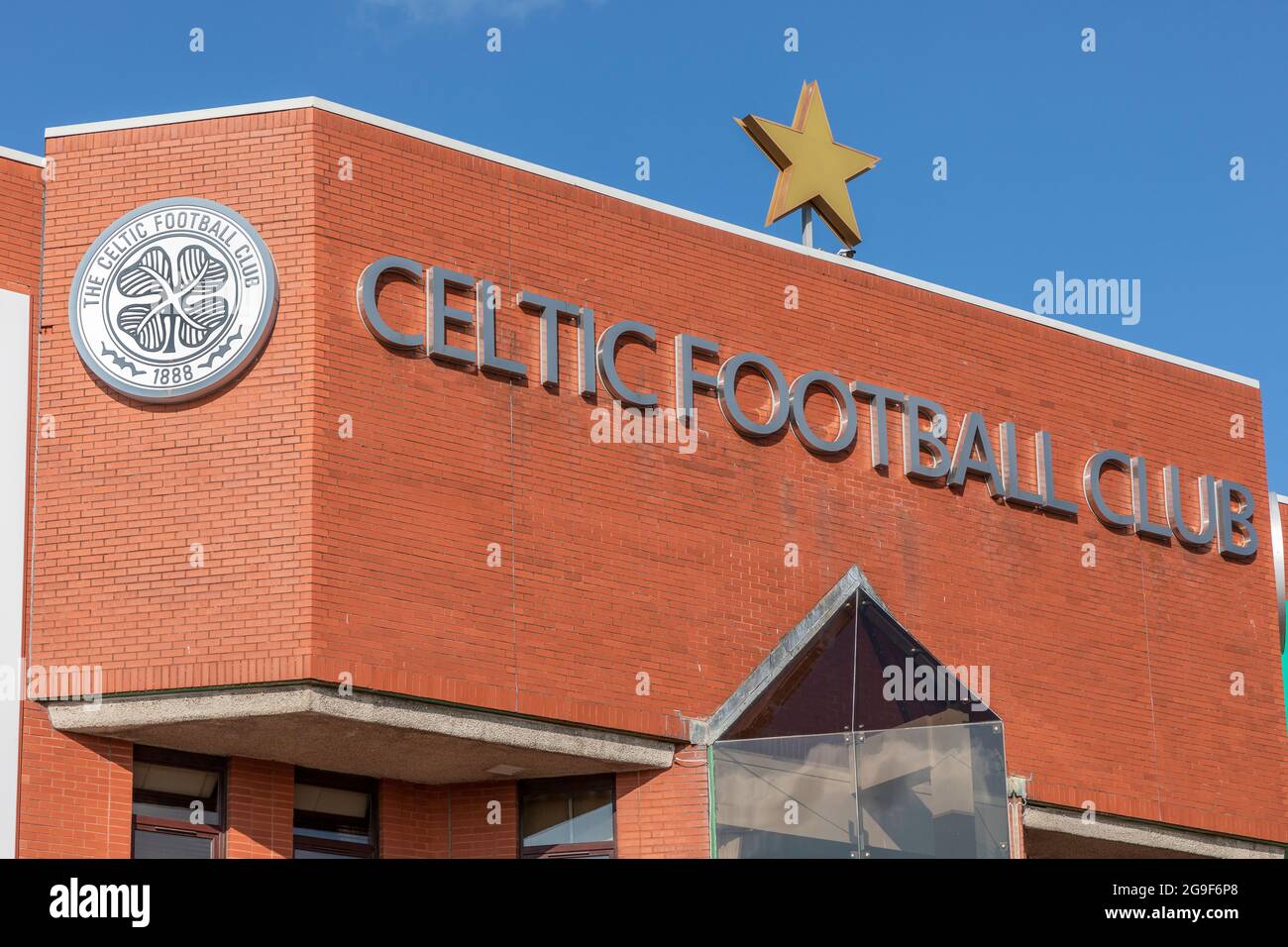 Celtic Football Club , Haupteingang, Parkhead, London Road, Glasgow, Schottland Stockfoto