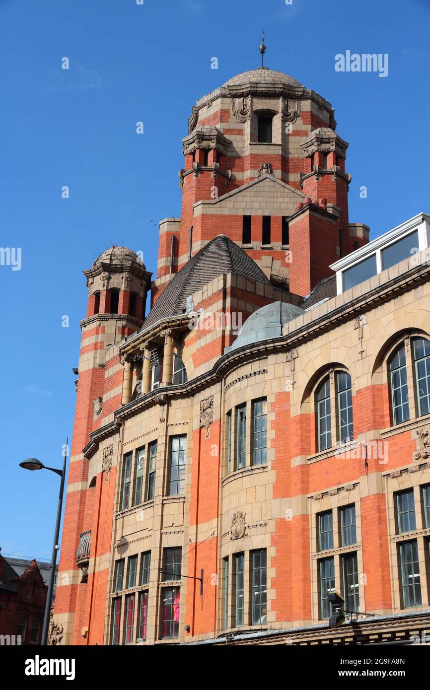 Grand Central Hall in Liverpool, Großbritannien. Ein Wahrzeichen-Gebäude. Denkmalgeschütztes Gebäude der Klasse II in der National Heritage List für England. Ehemalige Wesleyan Mission Kirche Stockfoto