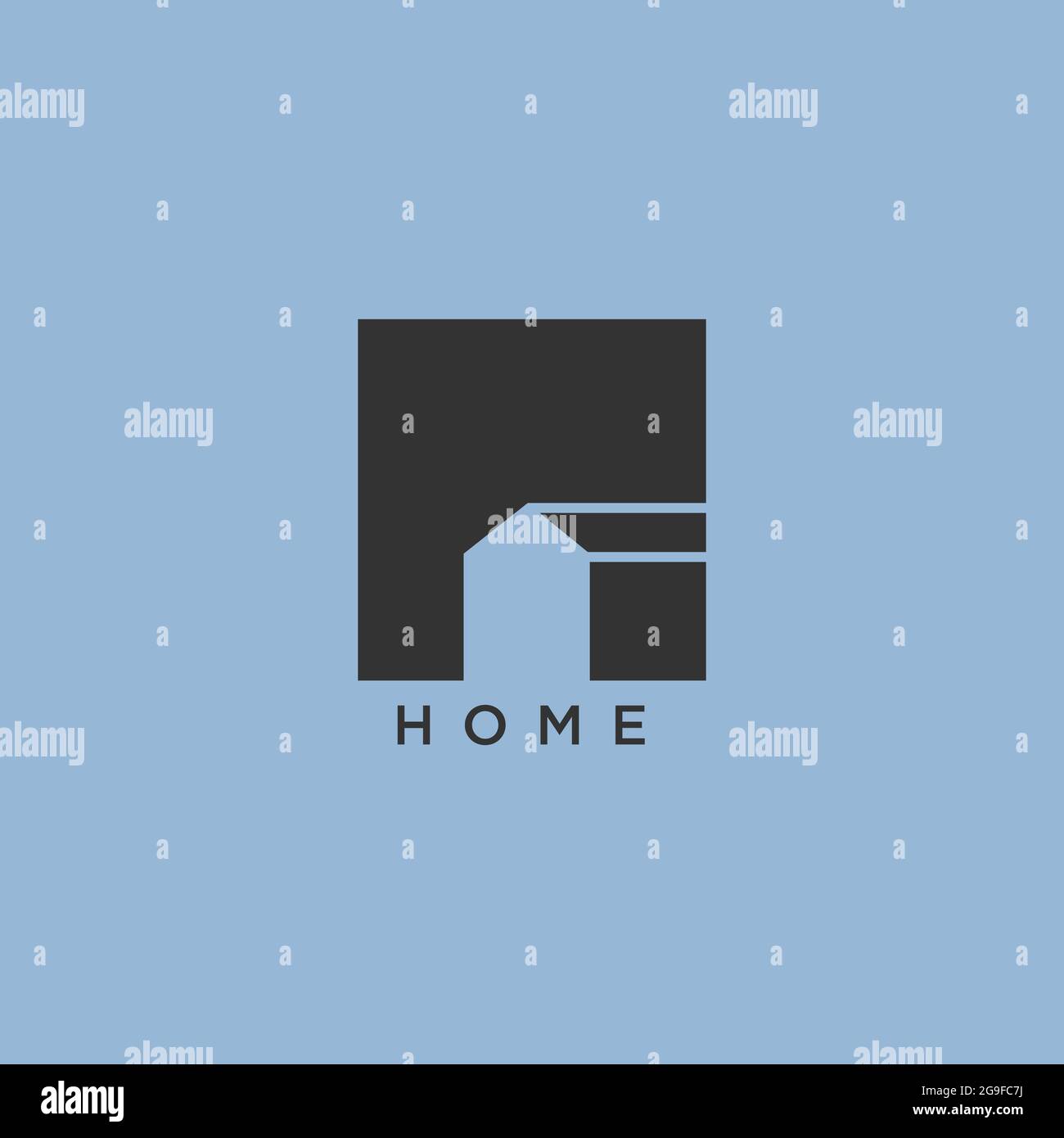 Großes Symbol für einfache moderne Haus-Home-Logo-Design-Vektor-Illustrationen Stock Vektor