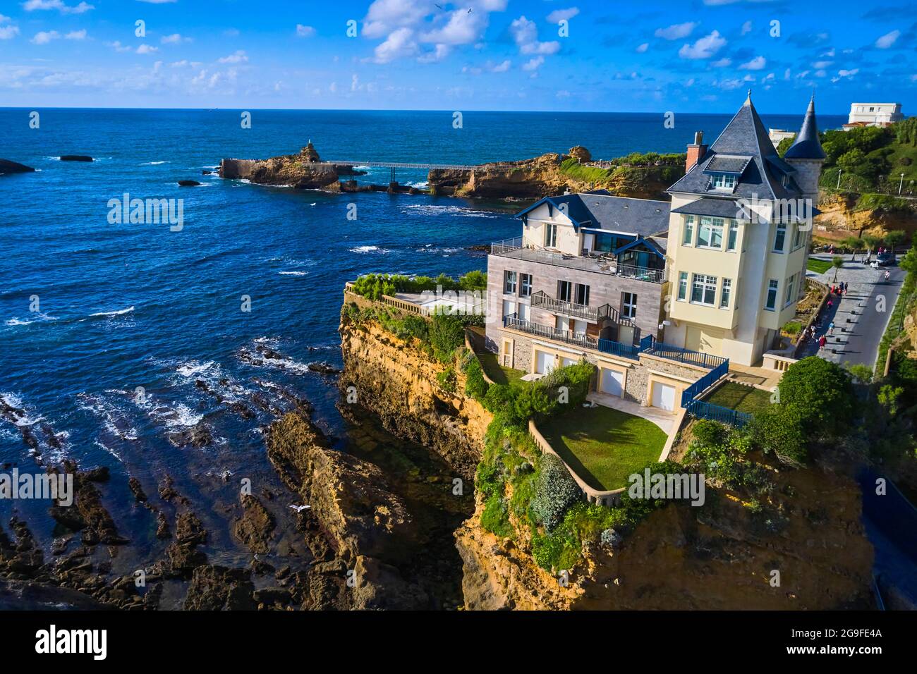 Frankreich, Pyrénées-Atlantiques (64), Pays Basque, Biarritz, Villa Belza // Frankreich, Pyrénées-Atlantiques (64), Baskenland, Biarritz, Villa Belza Stockfoto