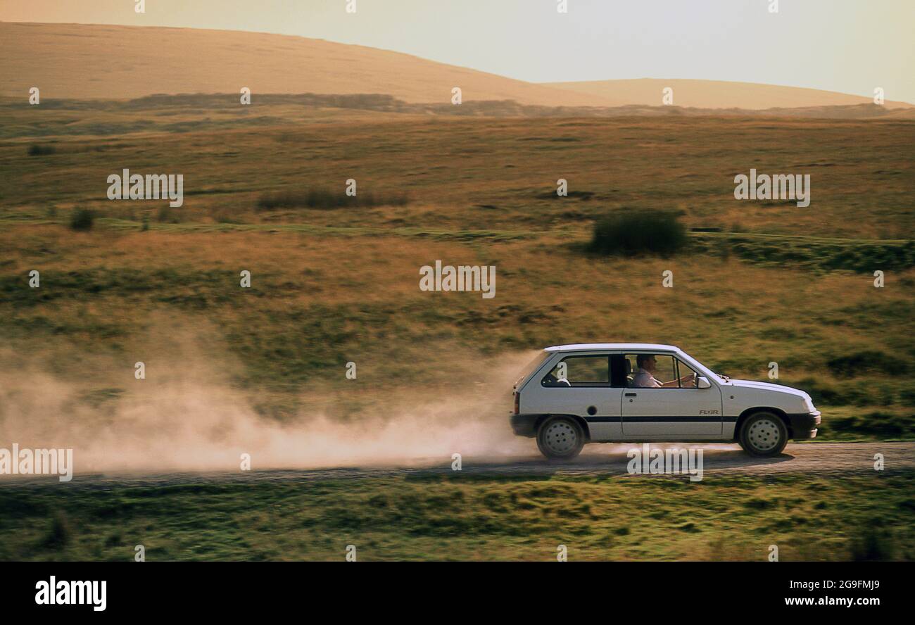 1988 Vauxhall Nova Flair 1.4 Fahren in Yorkshire UK Stockfoto