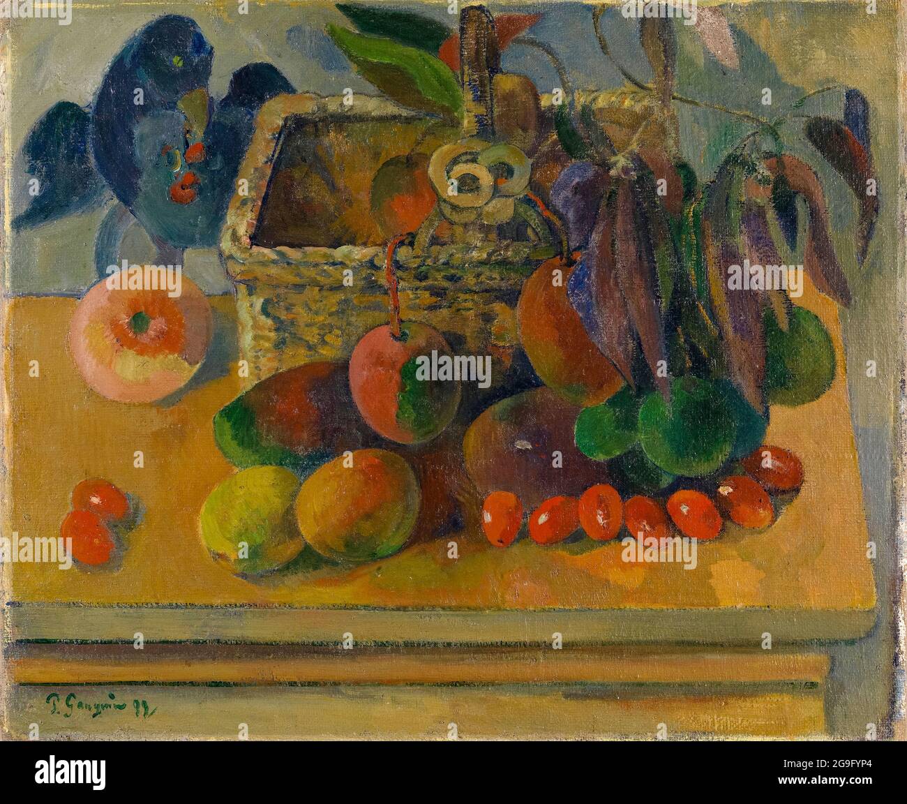 Paul Gauguin, Stillleben mit Korb und Früchten, Malerei, 1899 Stockfoto