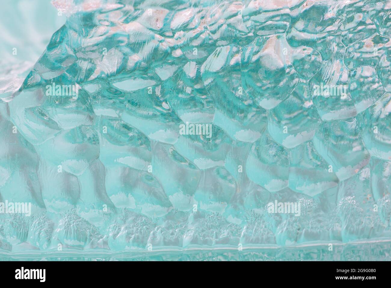 Details einer Eisscholle, Wagonwaybreen, Magdalenefjord, Svalbard, Norwegen Stockfoto