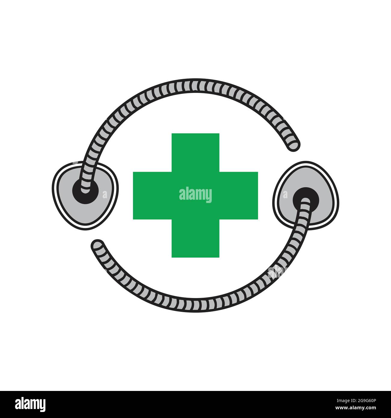 Medizinisches Anästhesie flaches Logo Symbol flaches Konzept Vektor-Design Stock Vektor