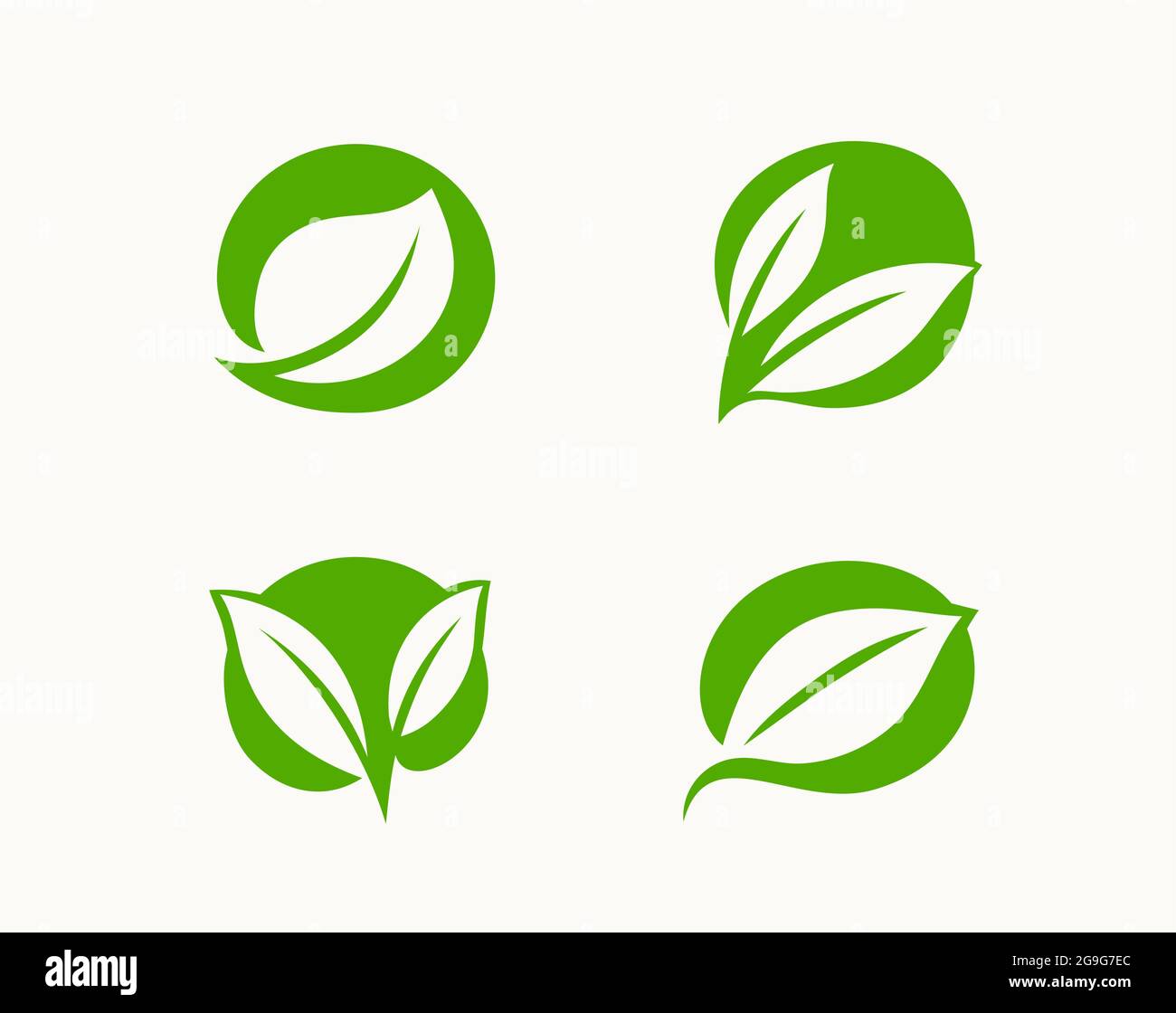 Eco-Symbol grünes Blatt. Organischer Symbolvektor Stock Vektor