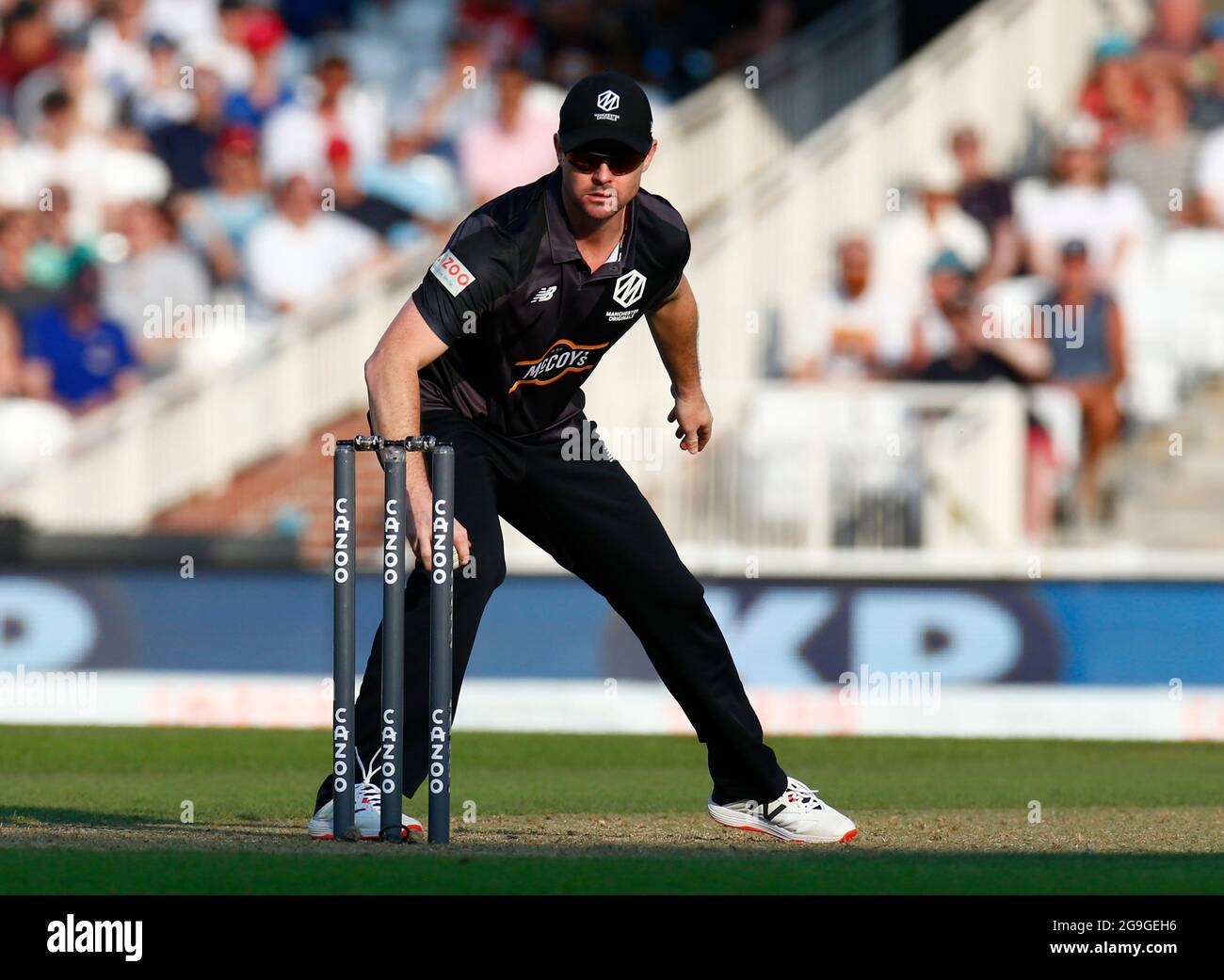 LONDON, ENGLAND - 22. Juli: Colin Munro von Manchester Originals während der Hundert zwischen Oval Invincible Men und Manchester Originals Men in Kia Oval Stockfoto