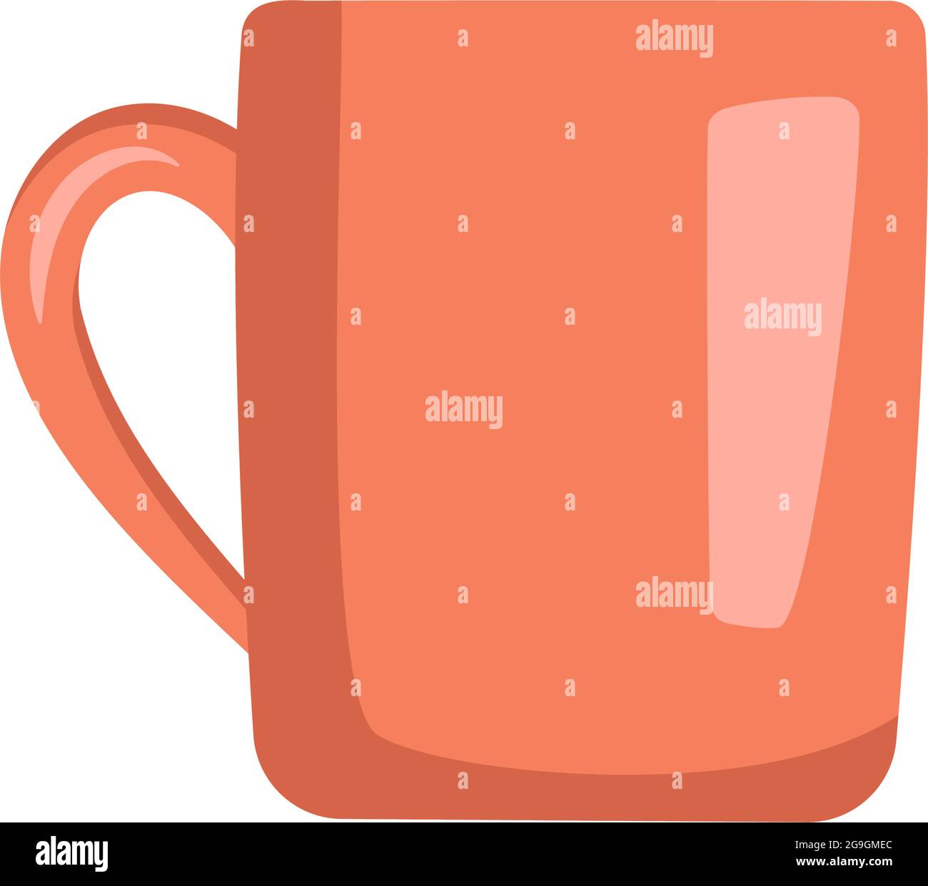 Cup-Symbol. Küchenutensilien, Tee- oder Kaffeeartikel. Blauer Becher. Stock Vektor