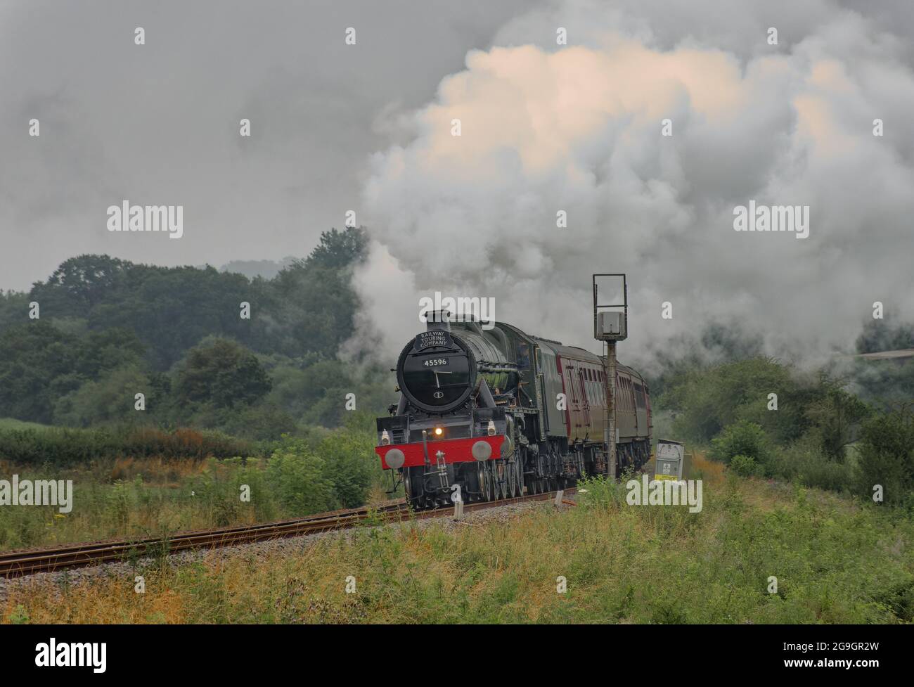45596 Dampfzug 'Bahamas' West Somerset Steam Express Stockfoto
