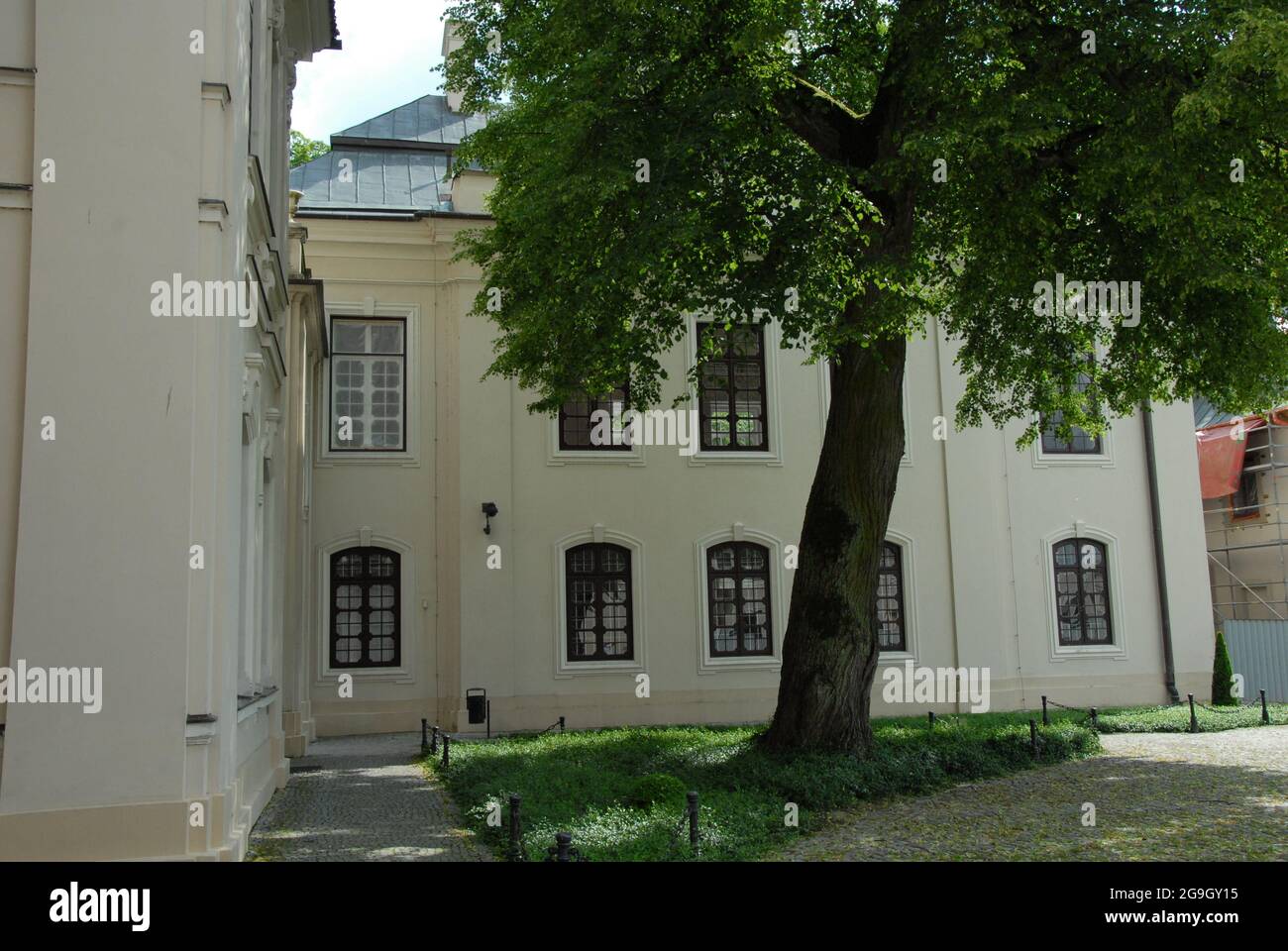 Das Zamoyski-Museum in Kozłówka, der Zamoyski-Palast, die Familie Zamoyski, der Palast und der Parkkomplex, Stockfoto