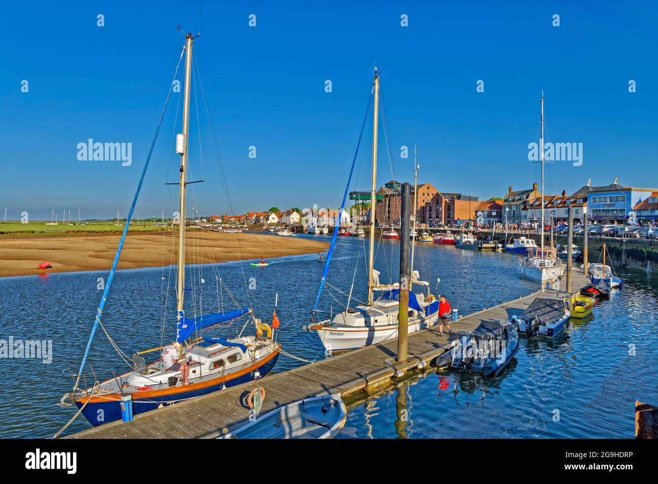 Wells-next-the-Sea an der Nordküste von Norfolk in England. Stockfoto