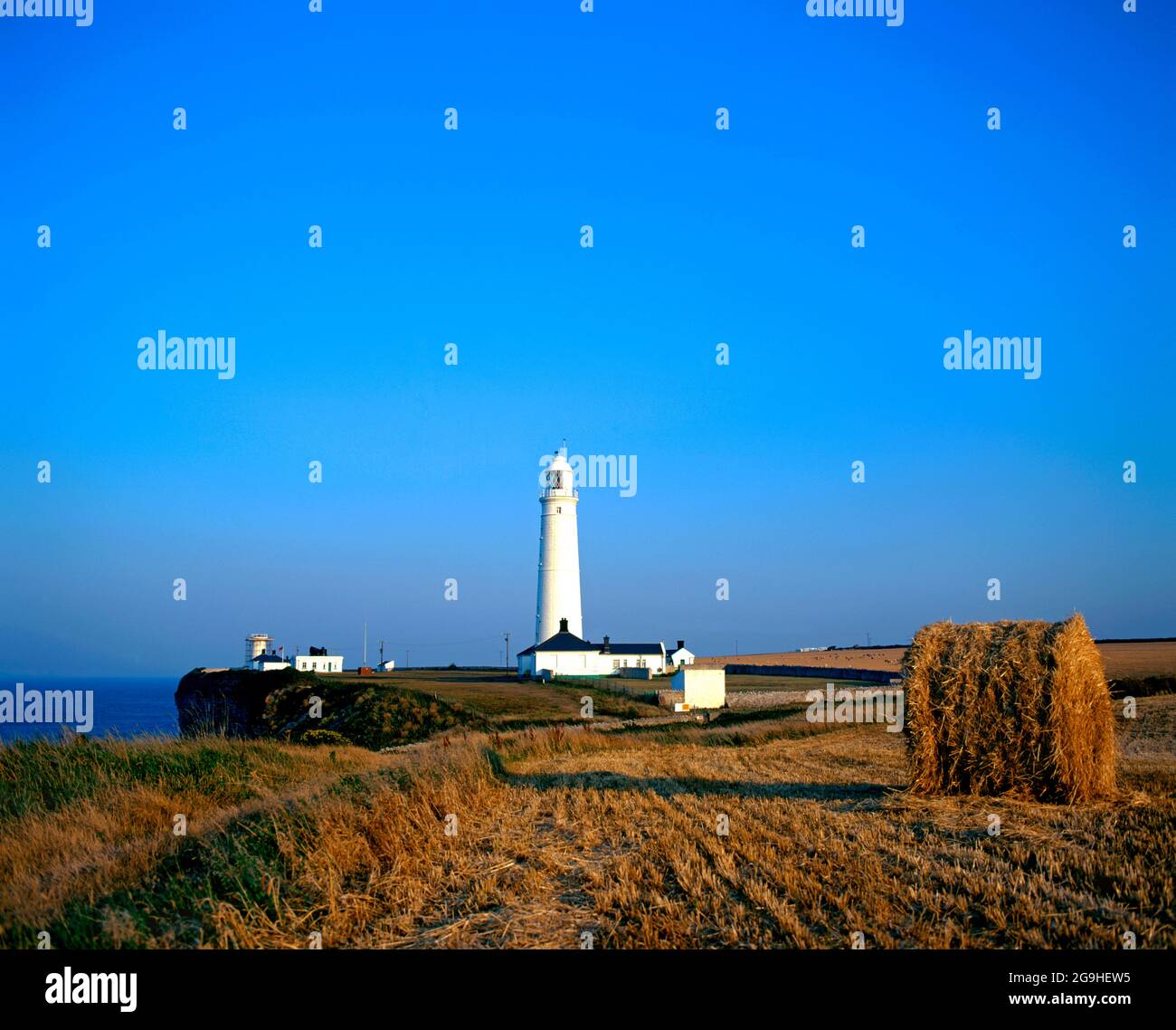 Am frühen Morgen, Nash Point Lighthouse, Glamorgan, Heritage, Coast, Wale of Glamorgan, S. Wales Stockfoto