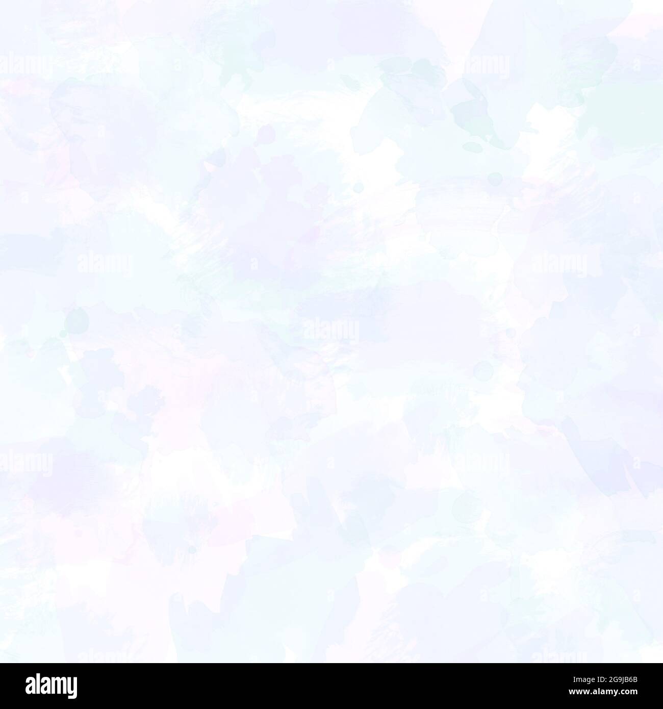 Gebürsteter, abstrakter Hintergrund mit Lackierung. Mit einem Pinsel wird eine digitale abstrakte Zeichnung in zarten pastellvioletten und blauen Tönen der künstlerischen Malerei gezeichnet. E Stockfoto