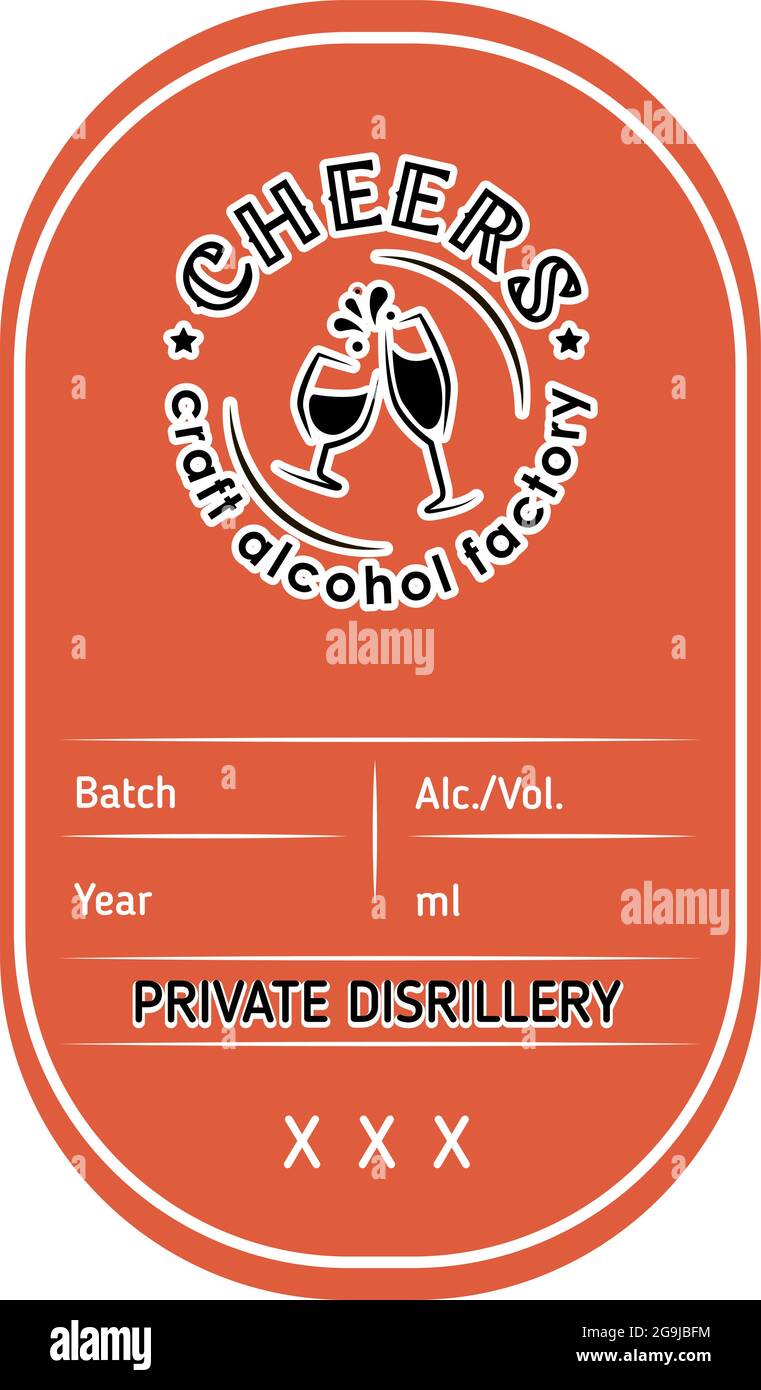 Vintage Moonshine Labeldesign mit ethnischen Elementen im Thin Line Stil. Emblem der Alkoholindustrie, Destilliergeschäft. Schwarzweiß, schwarz auf weiß. Plac Stock Vektor