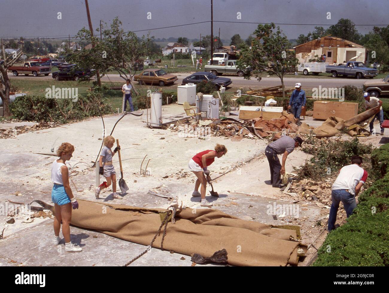 Unfälle und Katastrophen in Texas: ©1997 nach dem Tornado von Jarrell Texas, einer Kategorie 5, bei der mehrere getötet und Dutzende verletzt wurden. Stockfoto