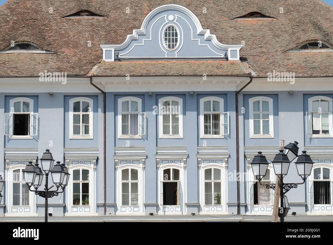 Barockpalast auf dem Unirii-Platz in Timisoara, Rumänien Stockfoto
