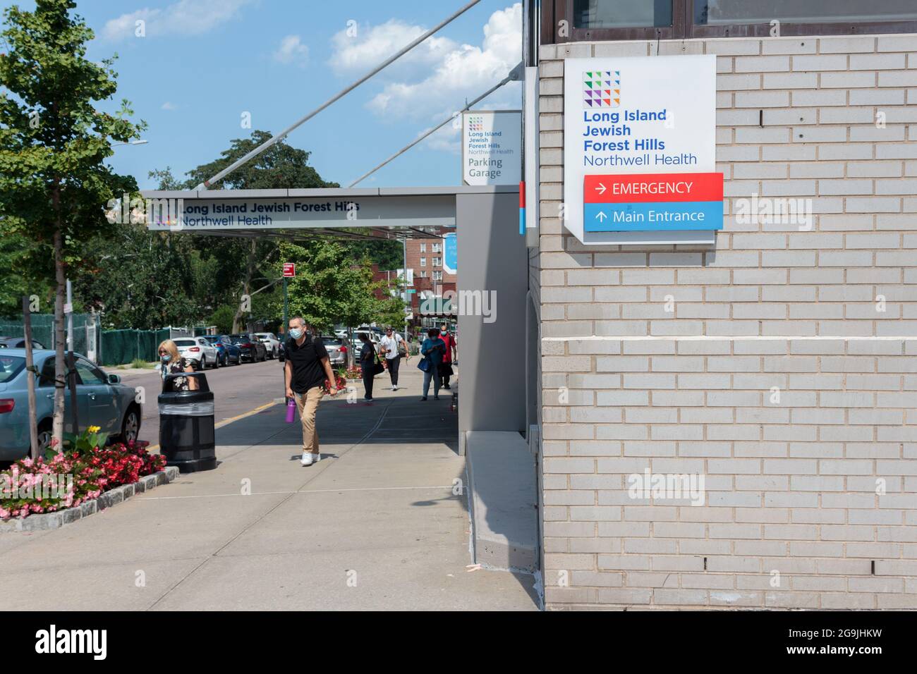 Long Island Jewish Forest Hills Hospital in Forest Hills, Queens, New York, einer Zweigstelle des Norhtwell Health, Long Island Jewish Medical Center Stockfoto