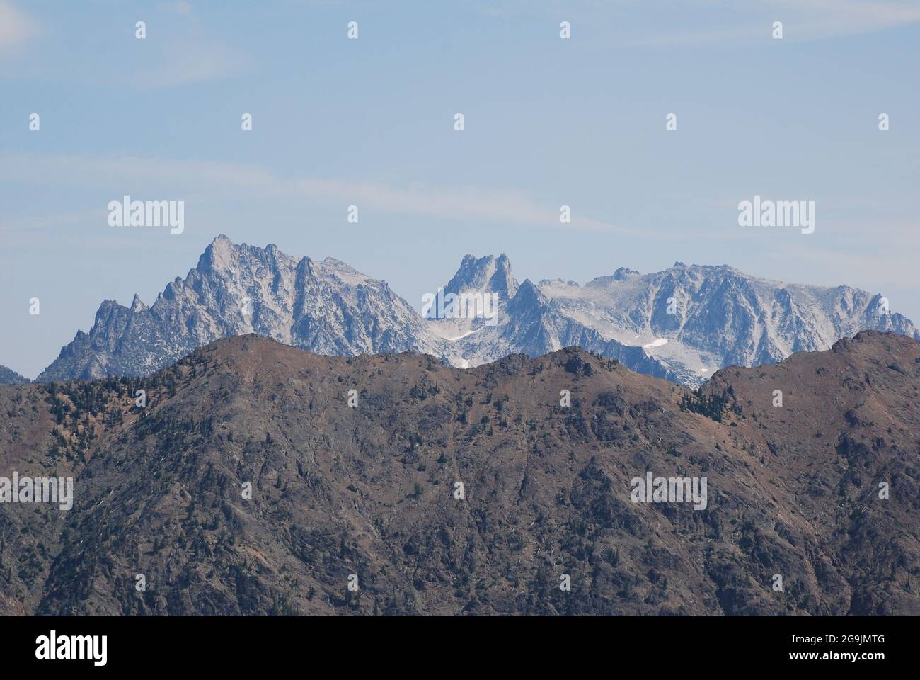 Die Stuart Range in den Central Cascades Stockfoto