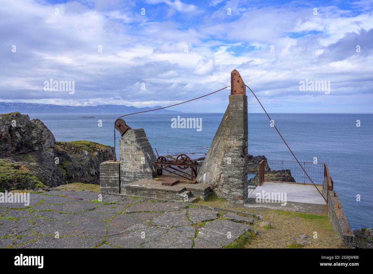 Alte Winde in Stapavik Bay, Fljotsdalsherao, Austurland, Island Stockfoto