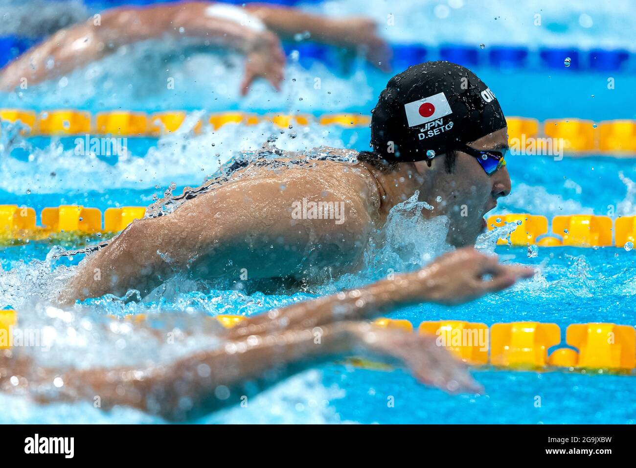 TOKIO, JAPAN - 26. JULI: Daiya Seto aus Japan tritt am 26. Juli 2021 im Tokyo Aquatics Center in Tokio, Japan, bei den Olympischen Spielen 2020 in den Männern 100m Butterfly an (Foto: Giorgio Scala/Orange Picics) Stockfoto