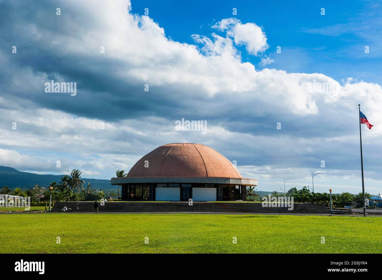 Fale Fono, dem Parlamentsgebäude von Upolo, Apia, Samoa, Südsee Stockfoto