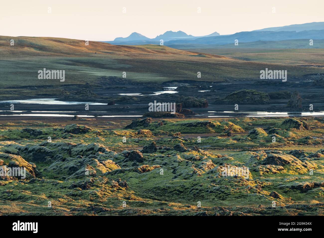 Laki Crater oder Lakagigar, Crater Series, Highlands, Südisland, Suourland, Island Stockfoto