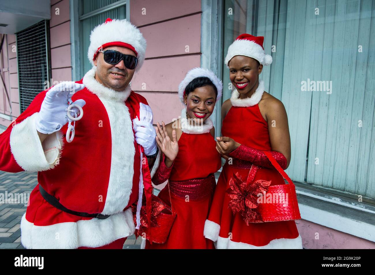 Gruppe zur Förderung von Weihnachten auf den Bahamas, Nassau, New Providence, Bahamas, Karibik Stockfoto