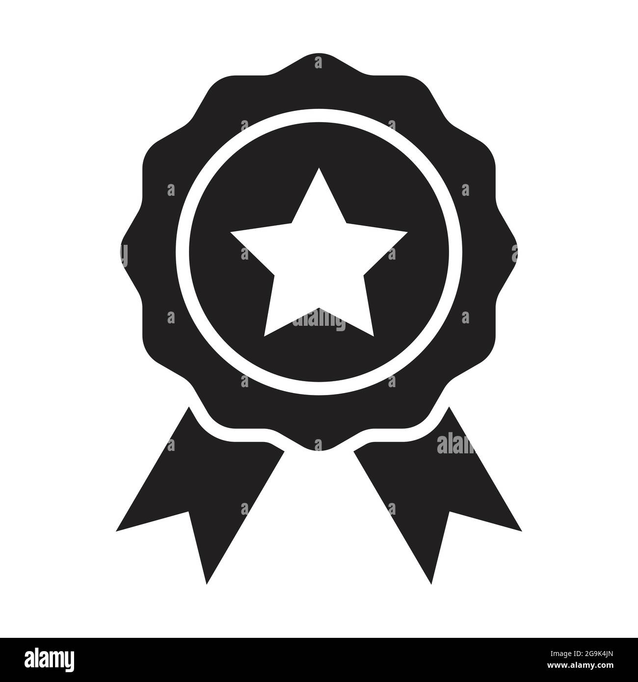 Emblem Icon Vektor Stern mit Bändern Icon Vektor für Grafikdesign, Logo ...