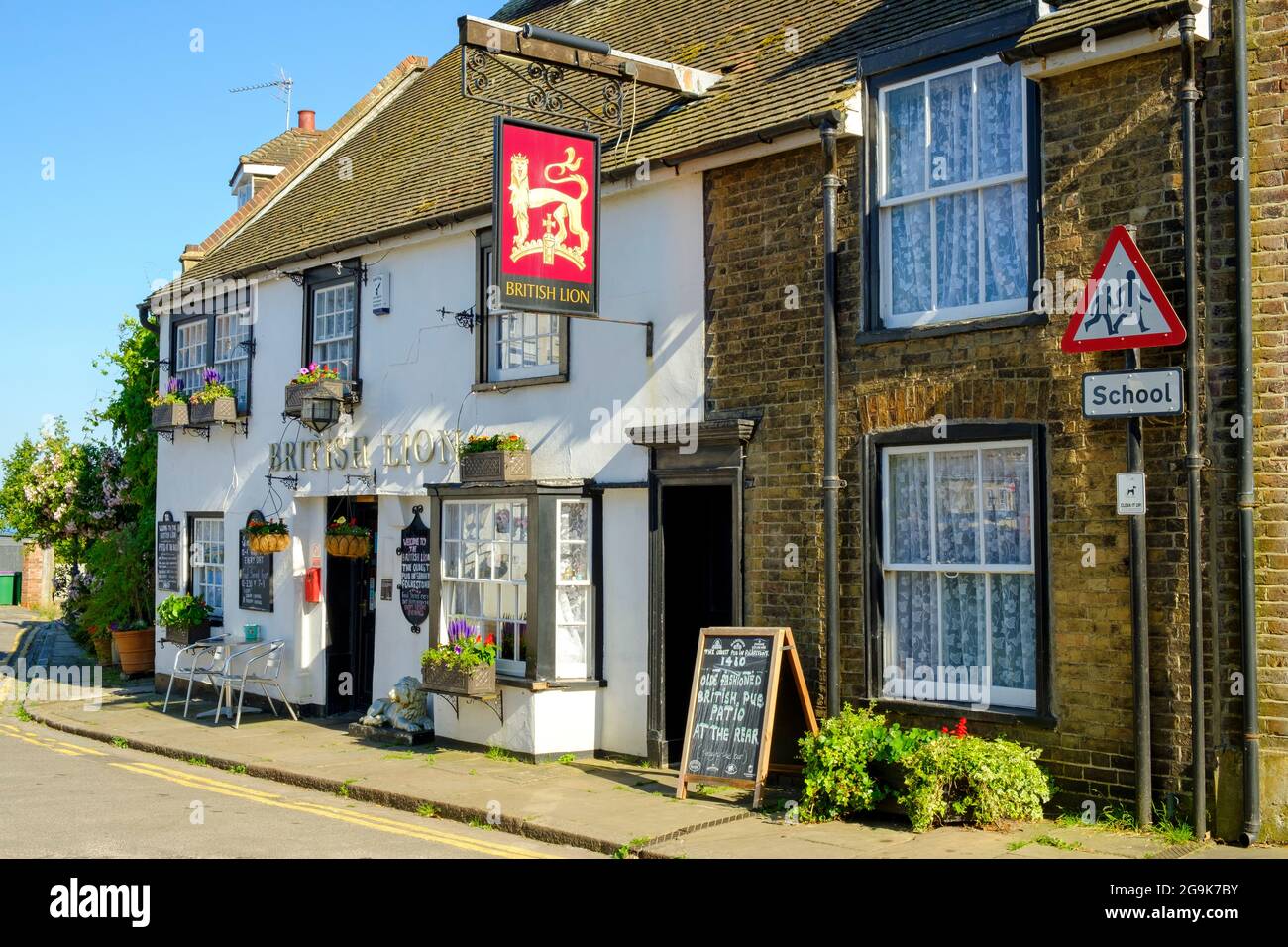 The British Lion Pub, Folkestone, Kent, Großbritannien Stockfoto