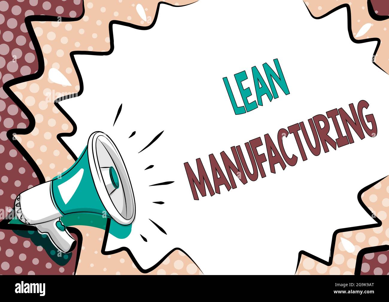 Textschild mit Lean Manufacturing. Konzeptuelle Foto-Fokus auf die Minimierung von Verschwendung in Fertigungssystemen Bunte Design Anzeige wichtig Stockfoto