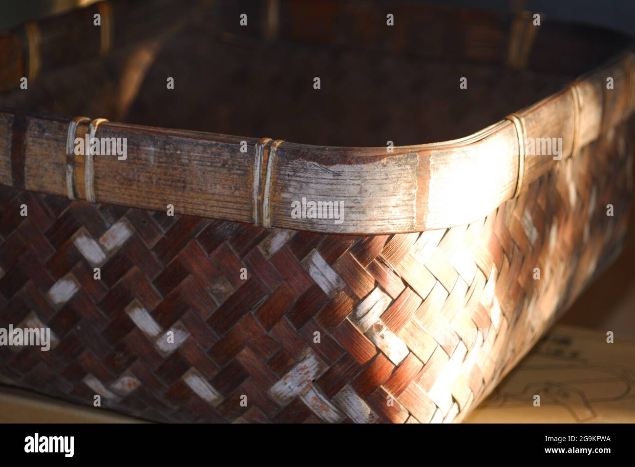 Alter Japanischer Bambuskorb Stockfoto