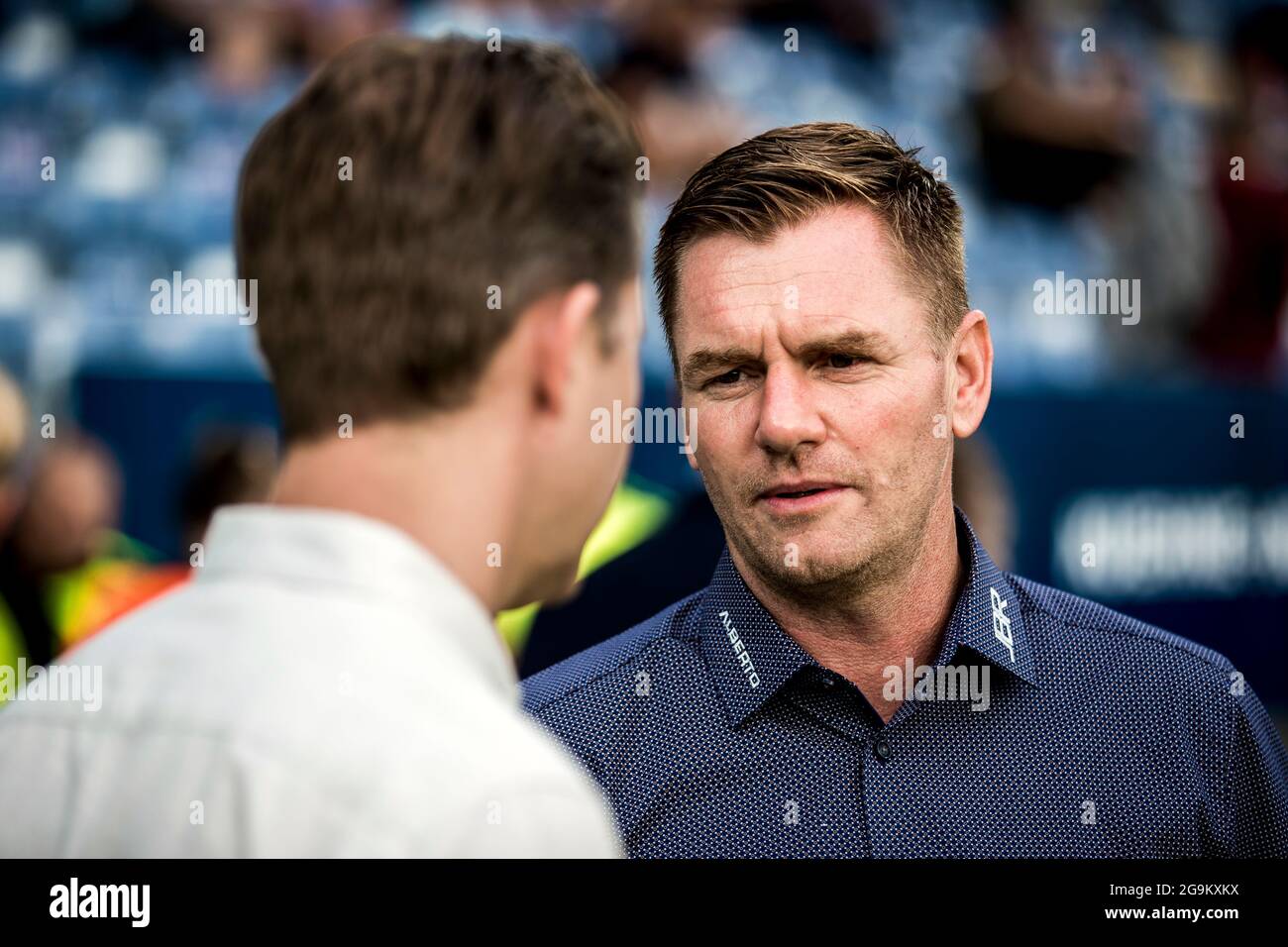 Haderslev Danemark Juli 2021 Cheftrainer Michael Boris Aus Soenderjyske Beim 3f Superliga Spiel Zwischen Soenderjyske Und Vejle Boldklub Im Sydbank Park In Haderslev Foto Gonzales Photo Alamy Live News Stockfotografie Alamy