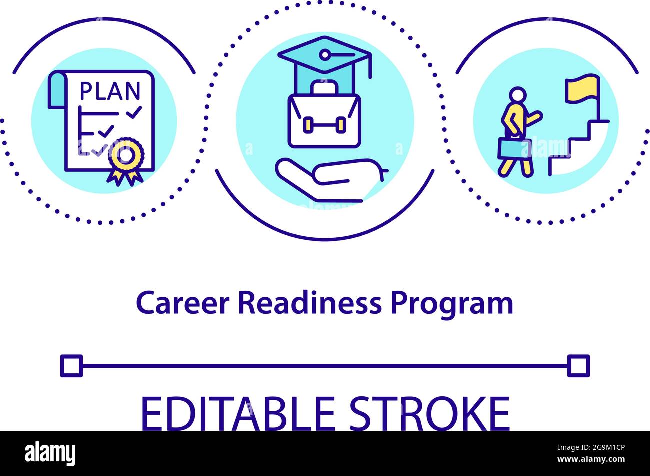 Symbol für das Konzept des Career Readiness-Programms Stock Vektor