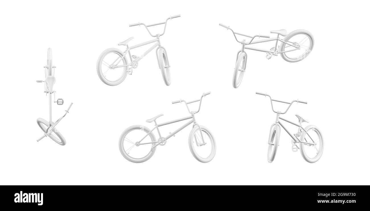 Sportbike-Modell isoliert auf weißem Hintergrund - 3d-Rendering Stockfoto