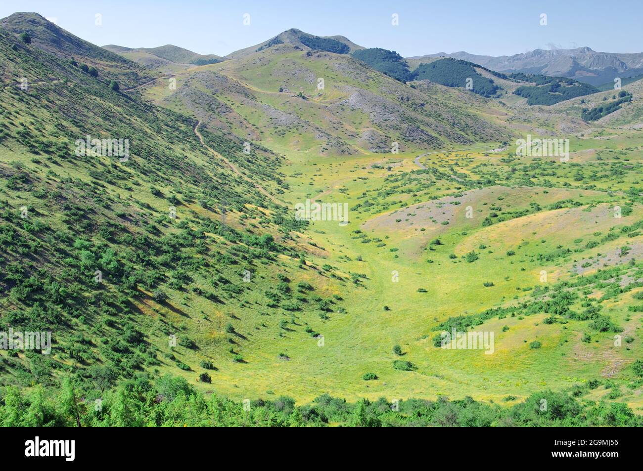 Berglandschaft des Mavrovo Nationalparks, Republik Mazedonien Stockfoto