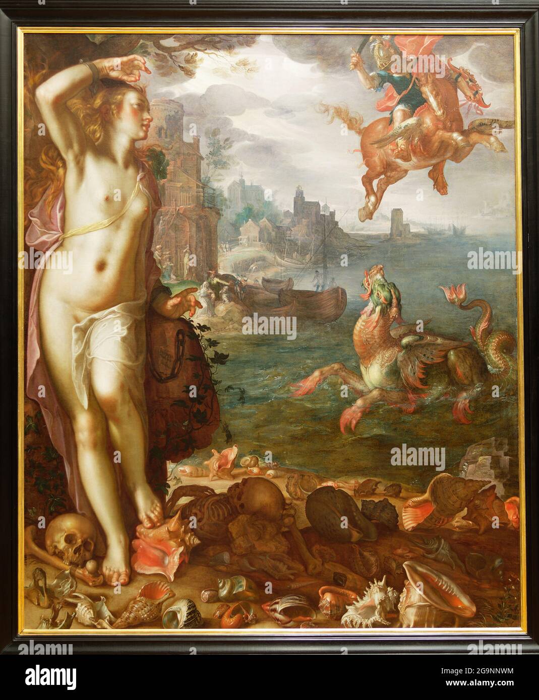 Le héros Persée secourant Andromède 1611 Stockfoto