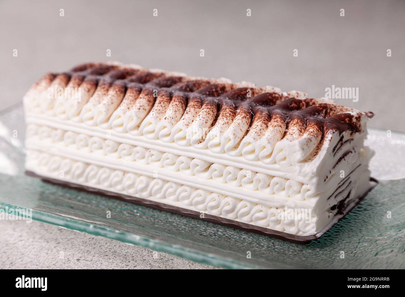 Nahaufnahme eines Viennetta-Eises Stockfoto