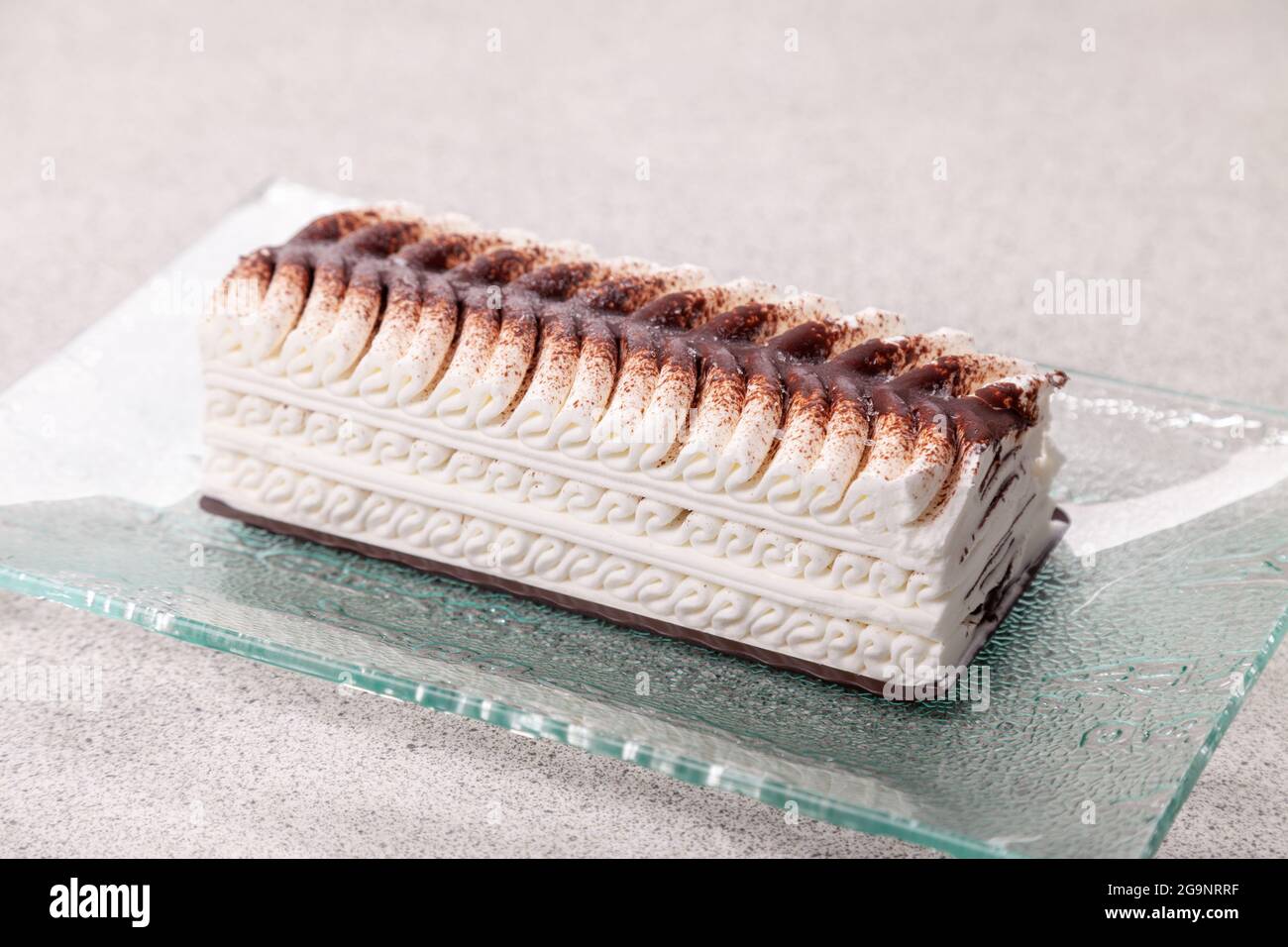 Nahaufnahme eines Viennetta-Eises Stockfoto